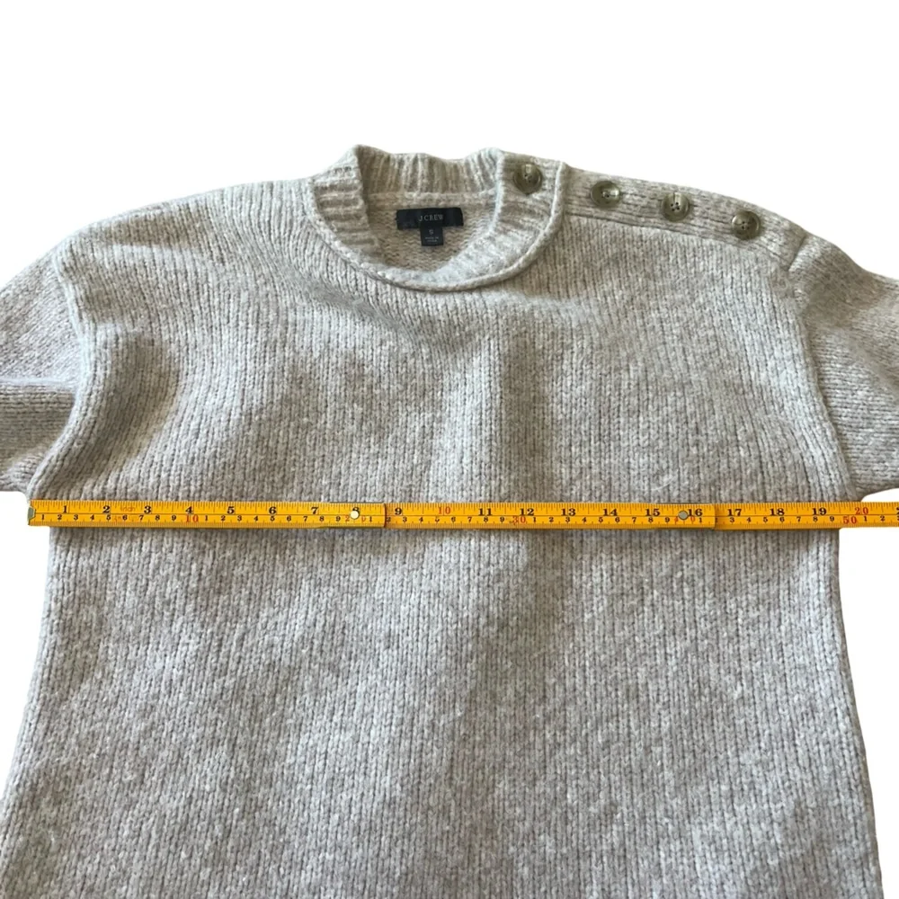 J. Crew Button Shoulder Crewneck Sweater